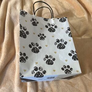 Paw Print Gift Bag with Black Handles